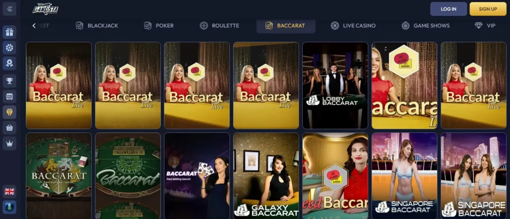 Baccarat en Andere Tafels