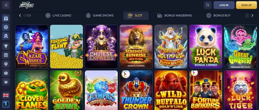 Online Slots bij Gangsta Casino